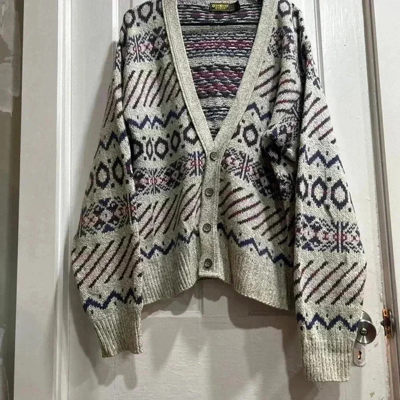 Vintage‎ OshKosh B’Gosh Size Large Men’s Cardigan Bill Cosby Style Buttons Retro - Picture 3 of 10